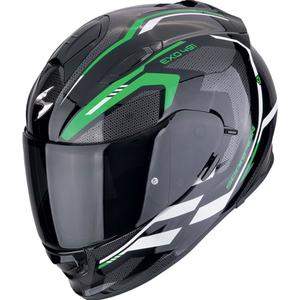 Integrálna helma na motorku Scorpion EXO-491 KRIPTA čierno-zeleno-biela