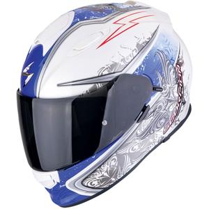 Integrálna helma na motorku Scorpion EXO-491 RUN bielo-modrá