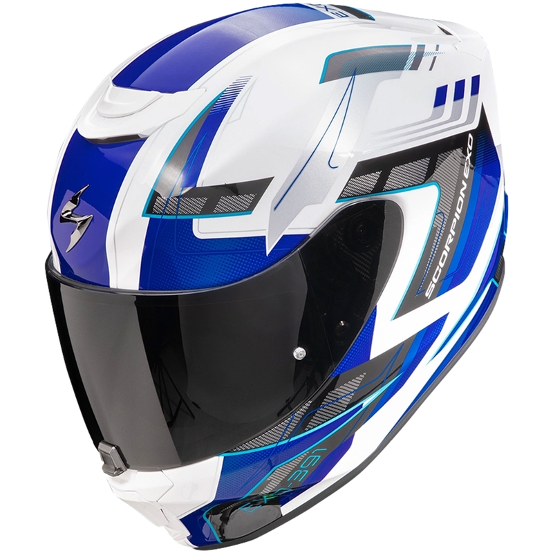 Integrálna helma na motorku Scorpion EXO-391 CAPTOR bielo-modrá výpredaj
