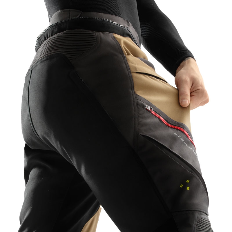 Nohavice na motorku Rebelhorn Hardy 3.0 béžovo-šedo-červené