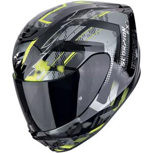 Integrálna helma na motorku Scorpion EXO-391 CLUTTER čierno-fluo žltá