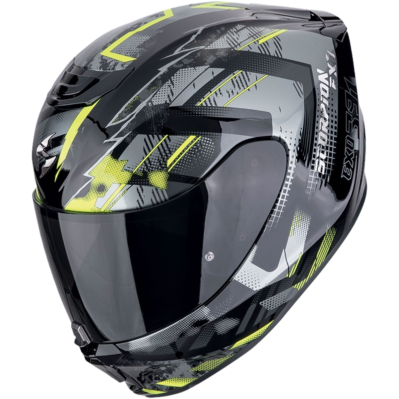 Integrálna helma na motorku Scorpion EXO-391 CLUTTER čierno-fluo žltá
