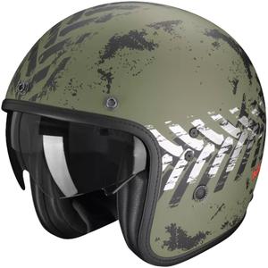 Otvorená prilba na motorku Scorpion Belfast EVO NEVADA zeleno-strieborná