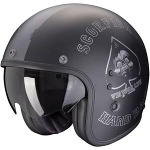 Otvorená prilba  na motocykel Scorpion Belfast Evo Spade matná čierno-strieborná