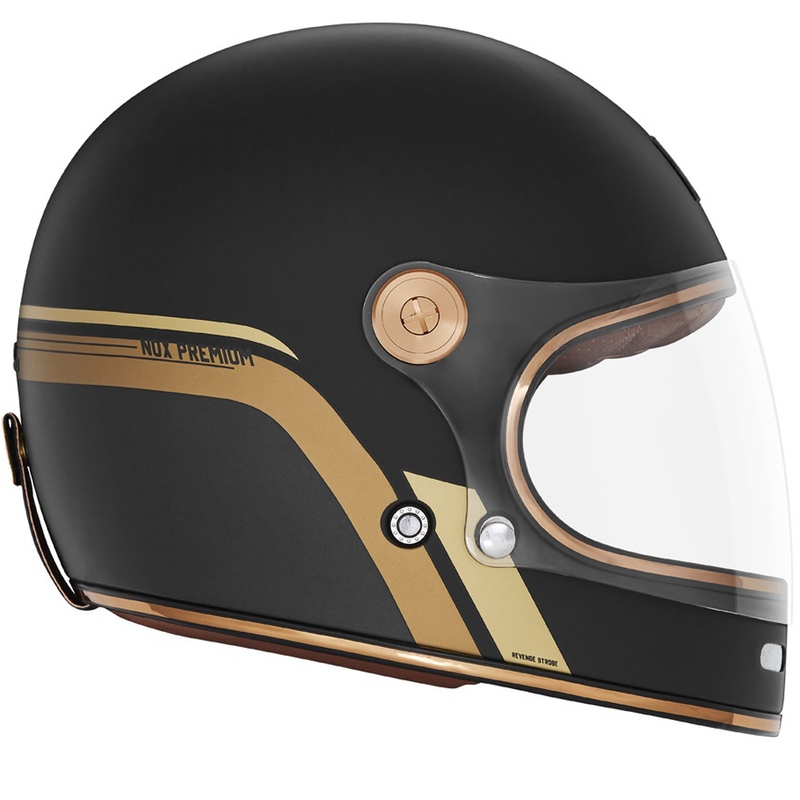 Integrálna prilba na motocykel NOX PREMIUM REVENGE matná čierno-zlatá
