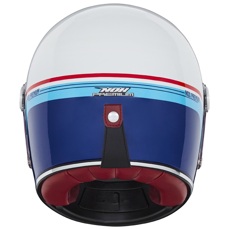 Integrálna prilba na motocykel NOX PREMIUM REVENGE bielo-modro-červená