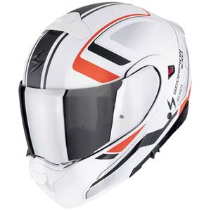 Modulárna helma na motorku Scorpion EXO-930 EVO ARDENS metalická bielo-čierno-červená