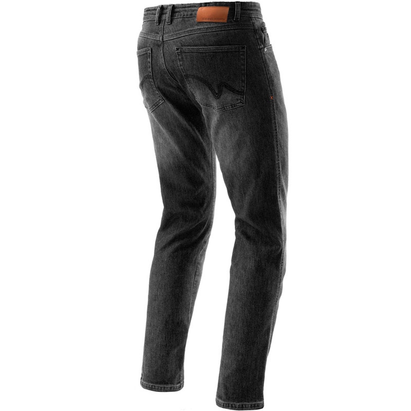 Predĺžené džínsy na motorku Rebelhorn Bronco oprané čierne