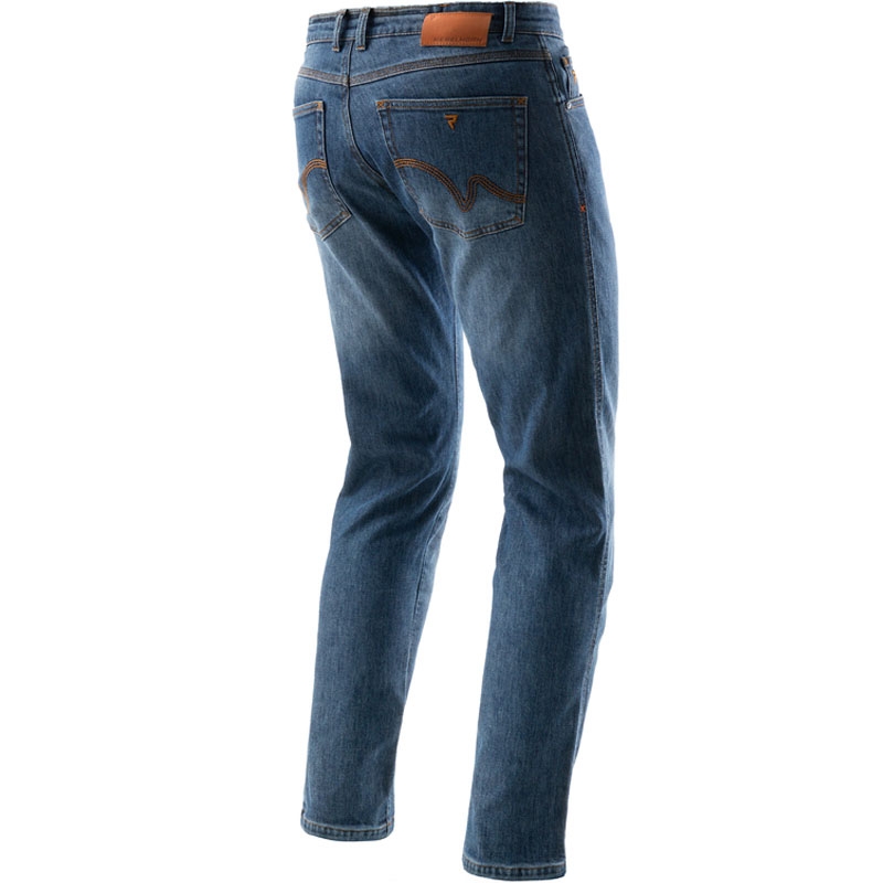 Predĺžené džínsy na motorku Rebelhorn Bronco oprané modré