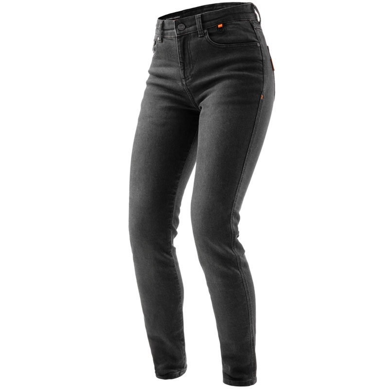 Dámske džínsy na motorku Rebelhorn Bronco oprané čierne