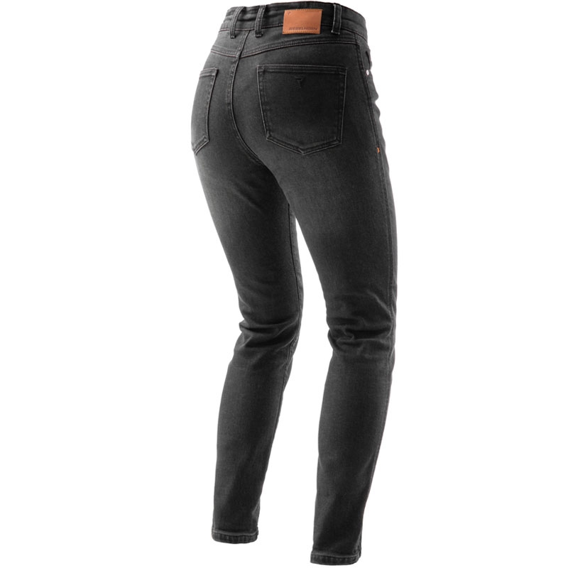 Dámske džínsy na motorku Rebelhorn Bronco oprané čierne