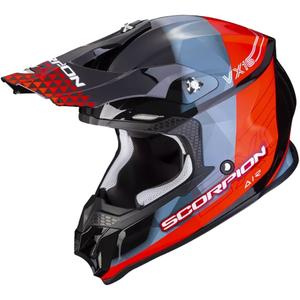 Motokrosová prilba Scorpion VX-16 EVO AIR GEM čierno-modro-červená