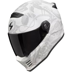 Integrálna motocyklová prilba Scorpion Covert FX Dragon matná šedo-strieborná