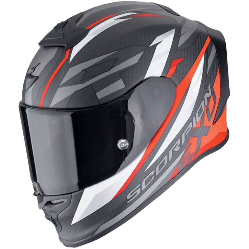 Integrálna prilba na motorku Scorpion EXO-R1 EVO CARBON AIR RUNNER matná čierno-červená