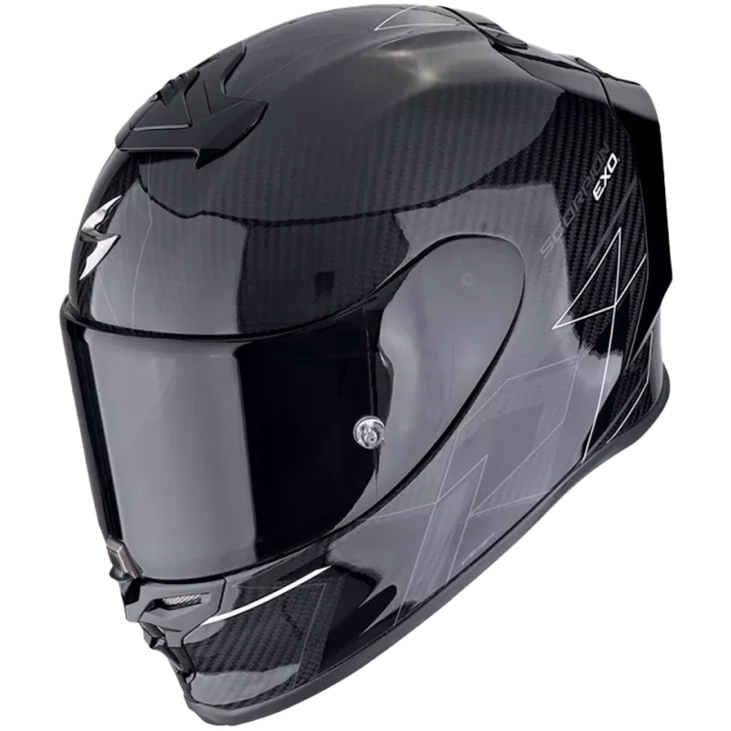 Integrálna helma na motorku Scorpion EXO-R1 EVO CARBON AIR CYNERGY čierno-biela