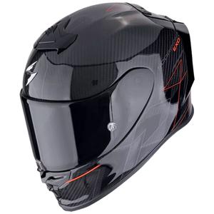 Integrálna prilba na motorku Scorpion EXO-R1 EVO CARBON AIR CYNERGY čierno-červená