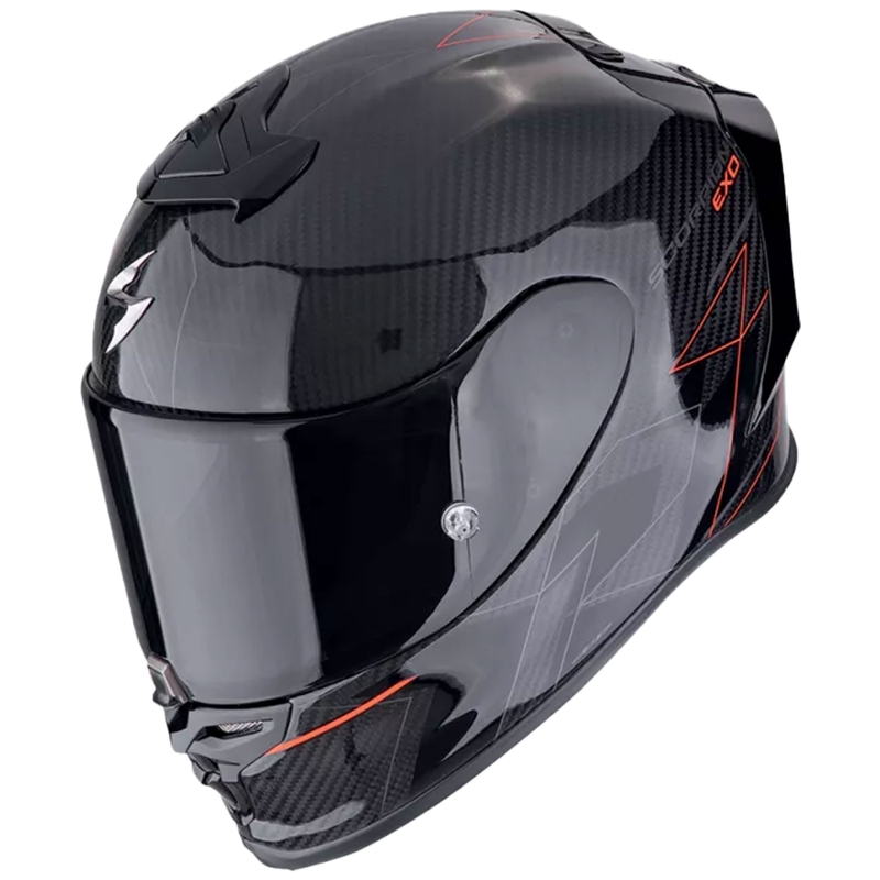 Integrálna prilba na motorku Scorpion EXO-R1 EVO CARBON AIR CYNERGY čierno-červená