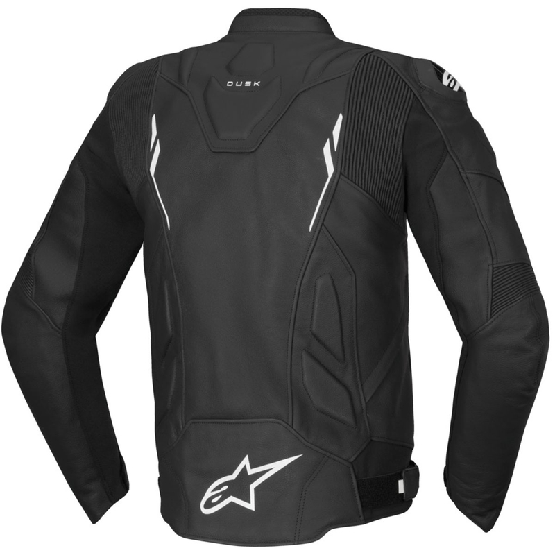 Kožená bunda na motocykel Alpinestars Dusk čierno-biela