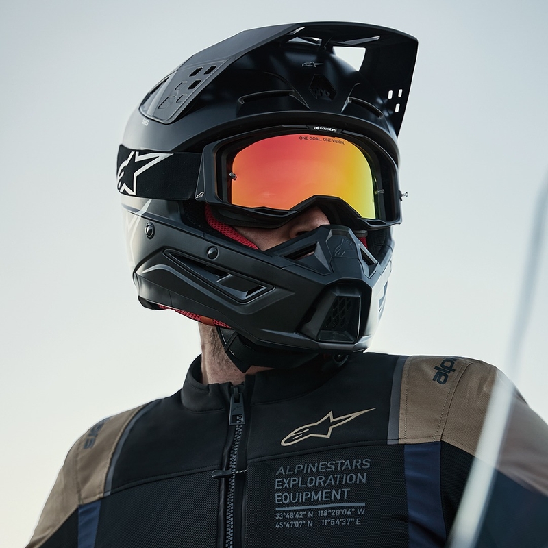 Bunda na motocykel Alpinestars ST-2 Air tmavo modro-tmavo khaki-čierna