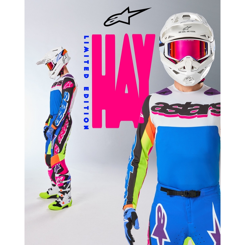 Motokrosové nohavice Alpinestars SUPERTECH limitovaná edícia HAY multicolor