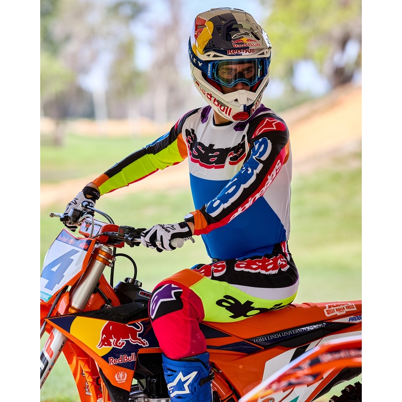 Motokrosové nohavice Alpinestars SUPERTECH limitovaná edícia HAY multicolor