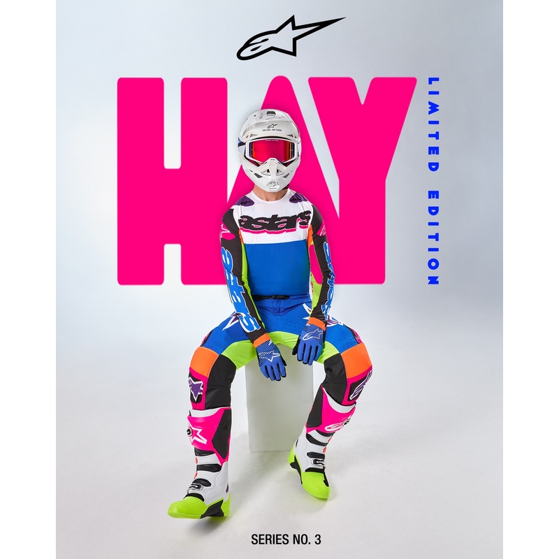 Motokrosové nohavice Alpinestars SUPERTECH limitovaná edícia HAY multicolor