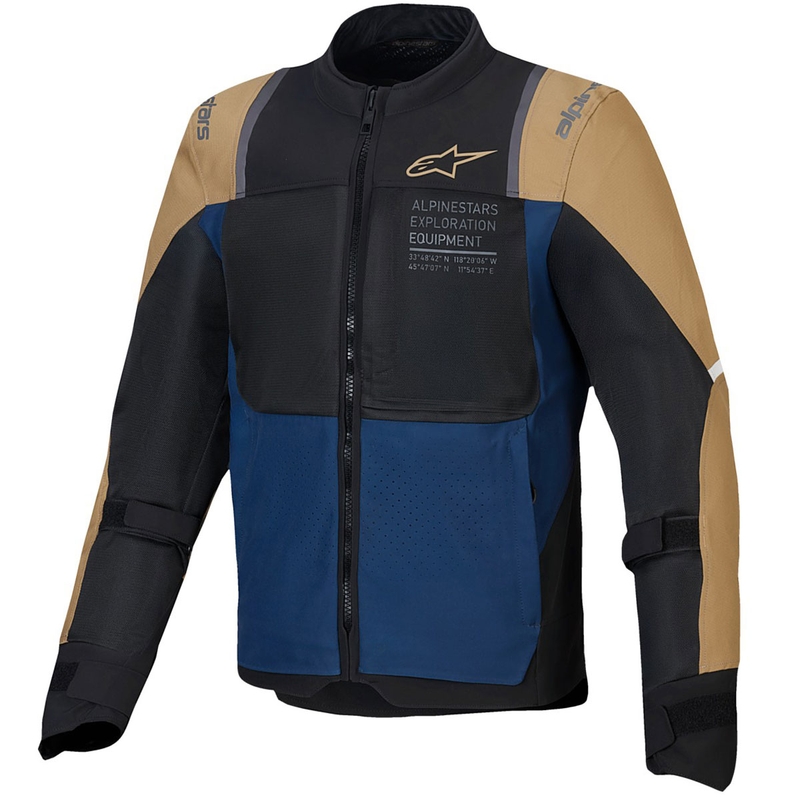 Bunda na motocykel Alpinestars ST-2 Air tmavo modro-tmavo khaki-čierna