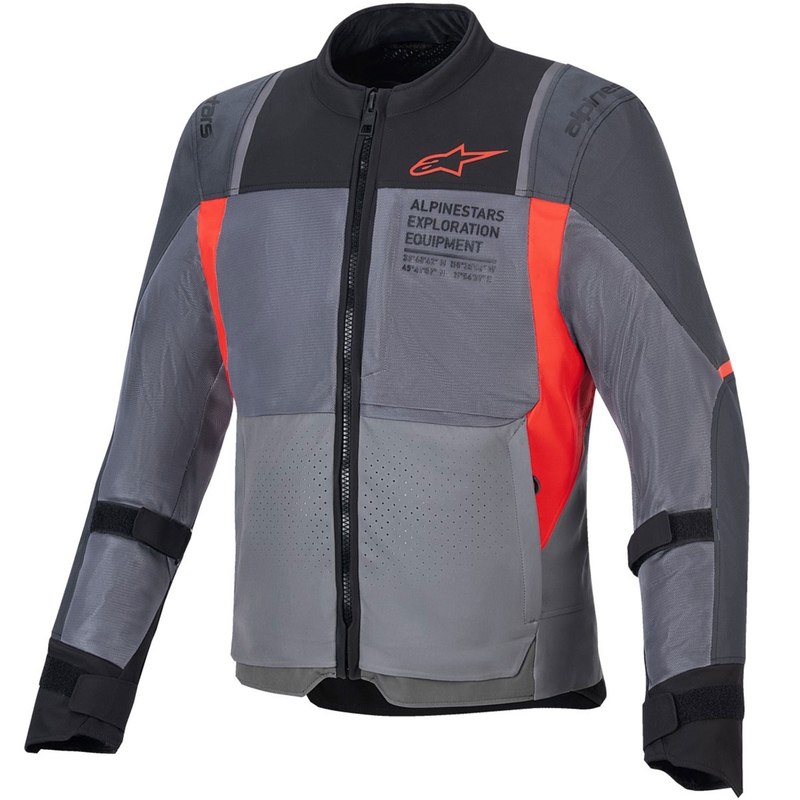 Bunda na motocykel Alpinestars ST-2 Air šedo-tmavo šedo-červená