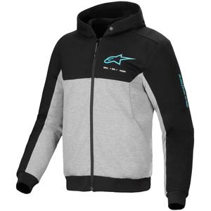 Mikina na motorku Alpinestars Chrome V2 Sport šedo-čierno-modrá