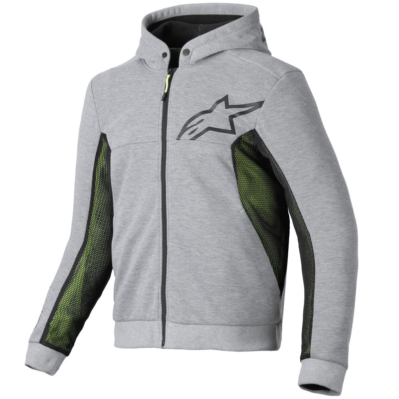 Mikina na motorku Alpinestars Chrome Air Sport šedo-čierno-tmavo khaki