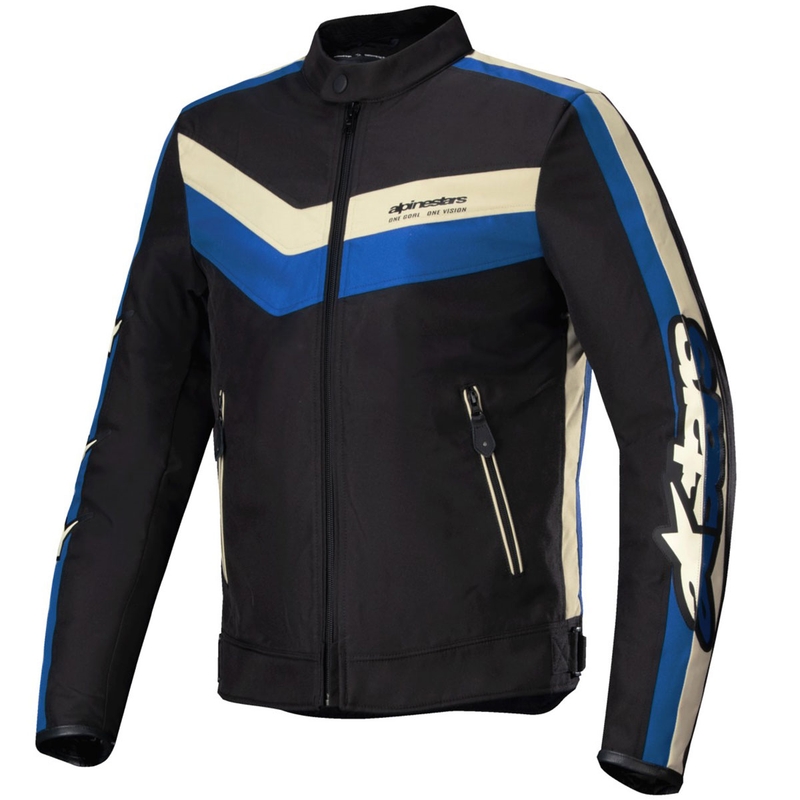 Bunda na motocykel Alpinestars T-Dyno Water Resistant čierno-modro-béžová