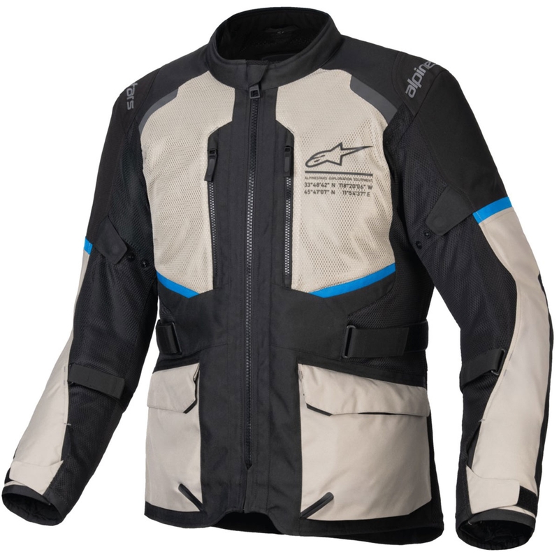 Bunda na motocykel Alpinestars Andes Air Drystar čierno-šedo zeleno-modrá