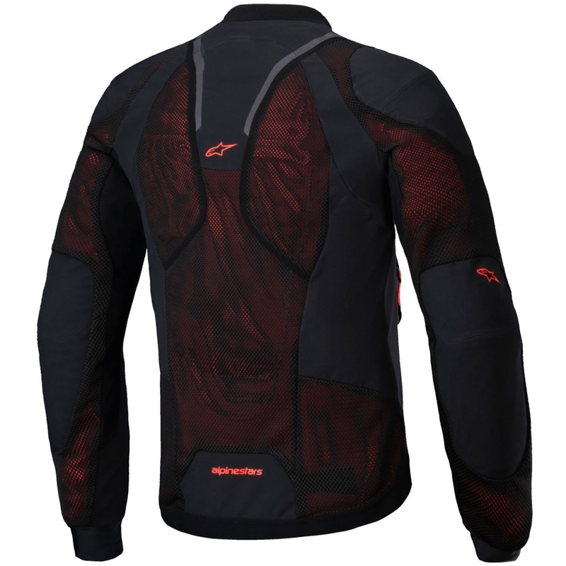 Bunda na motocykel Alpinestars TROOP-AIR PRO čierno-fluorescenčno červená