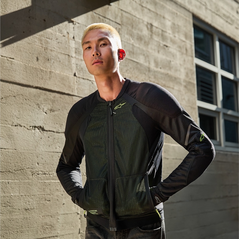 Bunda na motocykel Alpinestars TROOP-AIR čierno-fluorescenčno žltá