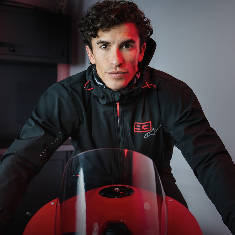 Mikina na motocykel Alpinestars RADIUM TECH HOODIE MM93 čierno-červeno-šedá