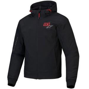Bunda na motorku Alpinestars RADIUM TECH HOODIE MM93 čierno-červeno-šedá
