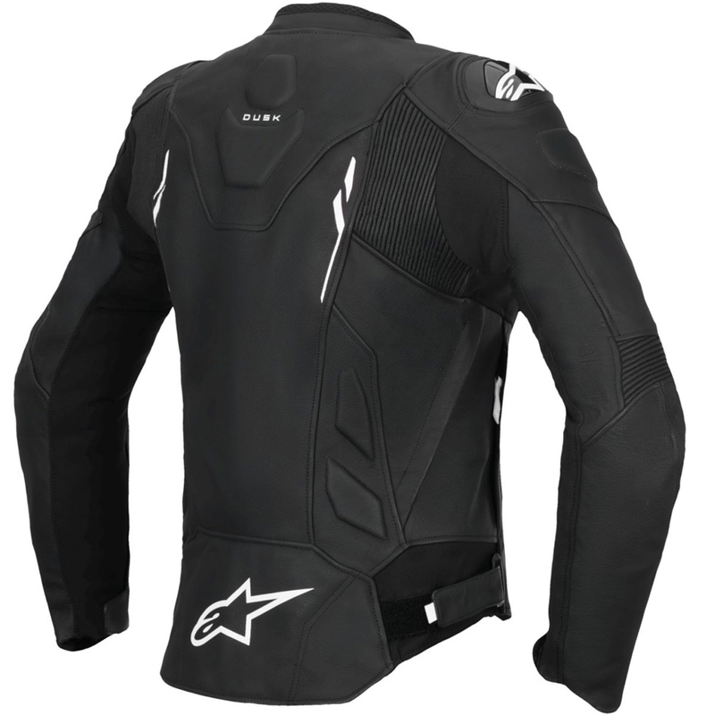 Dámska kožená bunda na motorku Alpinestars Stella Dusk čierno-biela
