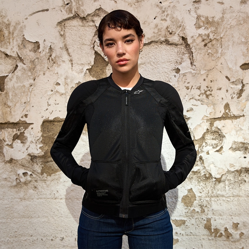 Dámska bunda na motocykel Alpinestars STELLA TROOP-AIR čierno-čierna