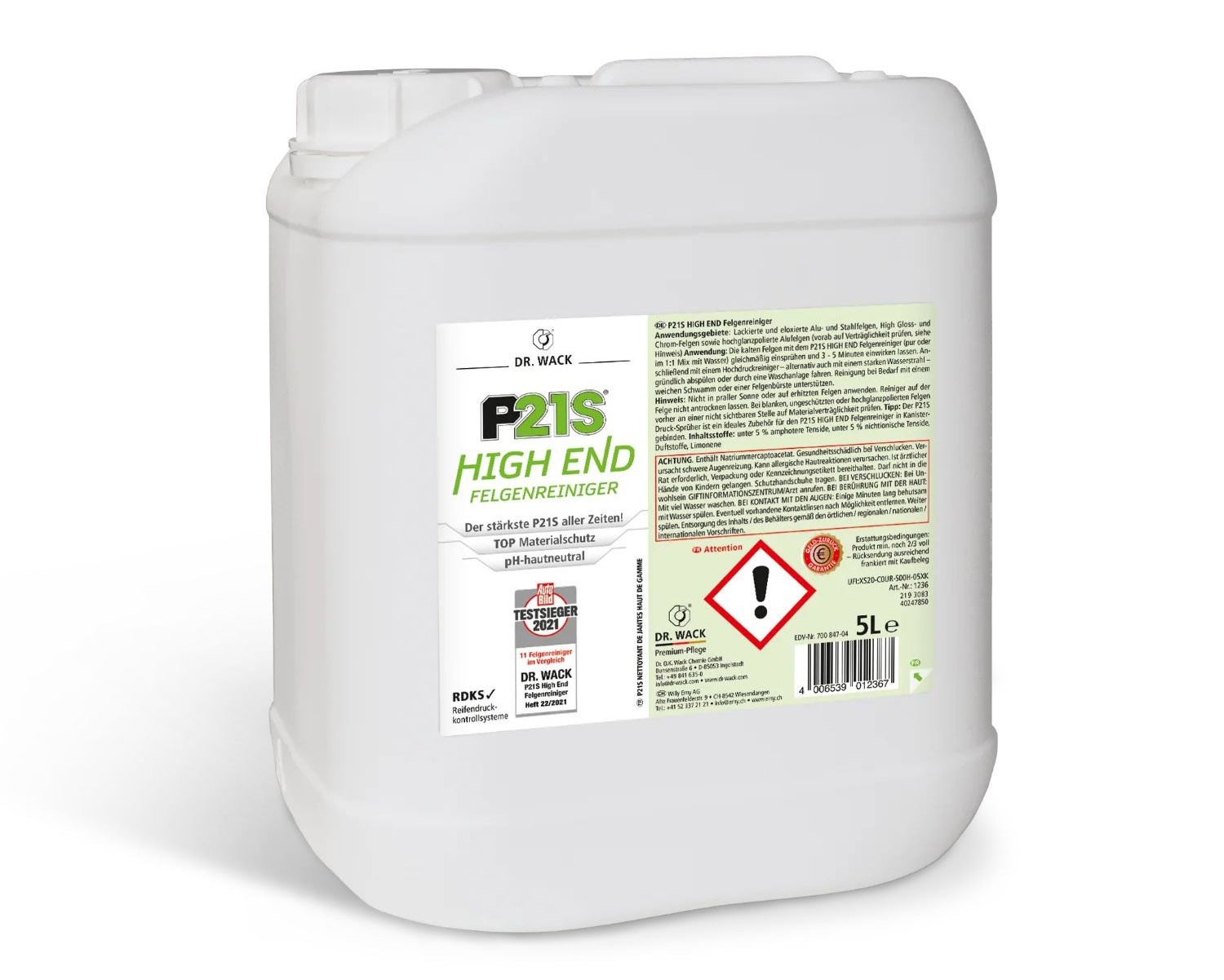 Gélový čistič ráfikov kolies s reakciou so železitými kontaminantmi Dr. Wack High End Wheel Cleaner 5 l