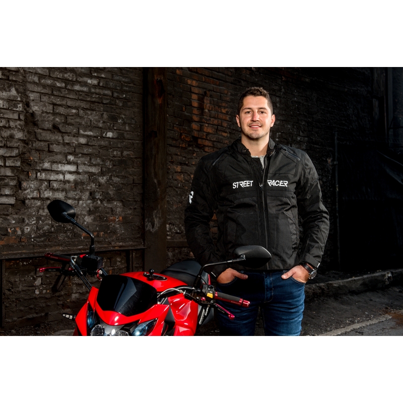 Bunda na motocykel Street Racer Definit čierna výpredaj