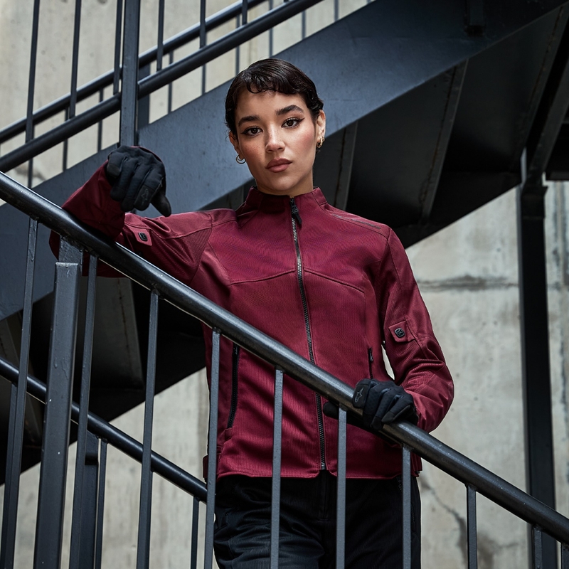 Dámska bunda na motorku Alpinestars STELLA C-1 AIR purpurová