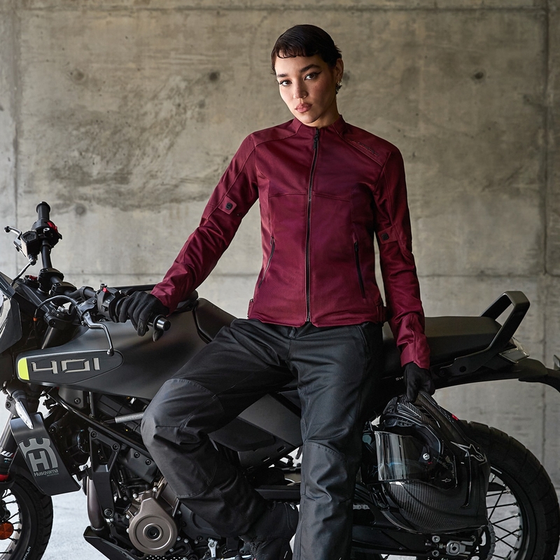 Dámska bunda na motorku Alpinestars STELLA C-1 AIR purpurová