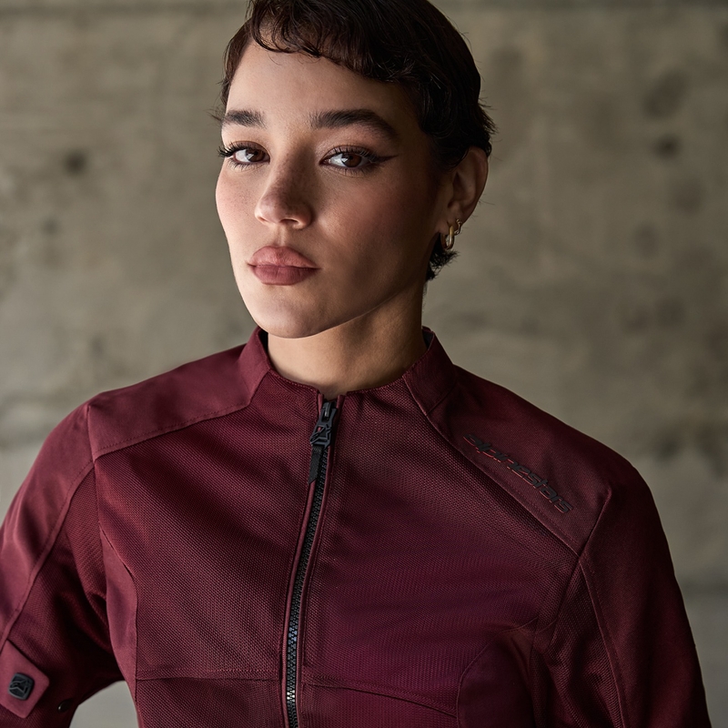 Dámska bunda na motorku Alpinestars STELLA C-1 AIR purpurová