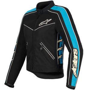 Dámska bunda na motorku Alpinestars STELLA T-DYNO AIR čierno-svetlo modro-béžová