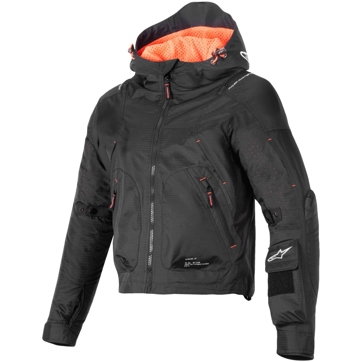 Dámska bunda na motorku Alpinestars MOLLY AIR čierno-fluo koralová Veľkosť: 2XS