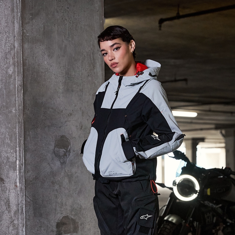 Dámska bunda na motorku Alpinestars MOLLY AIR čierno-mandľová