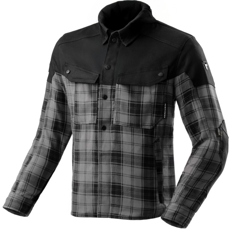 Košeľa na motorku Rebelhorn Shifter čierno-šedá