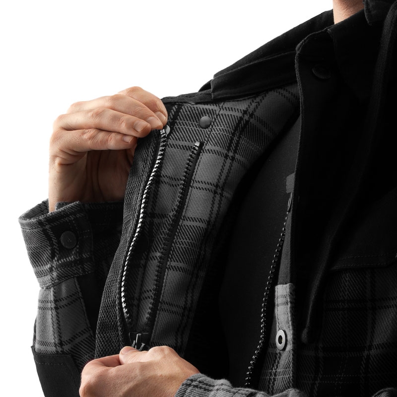 Košeľa na motorku Rebelhorn Shifter čierno-šedá