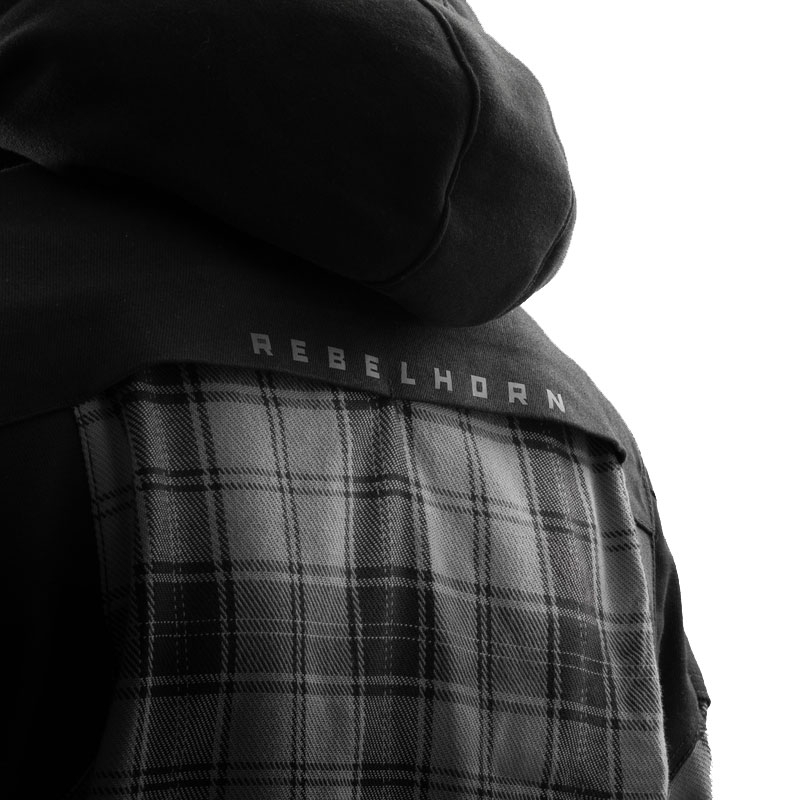 Košeľa na motorku Rebelhorn Shifter čierno-šedá