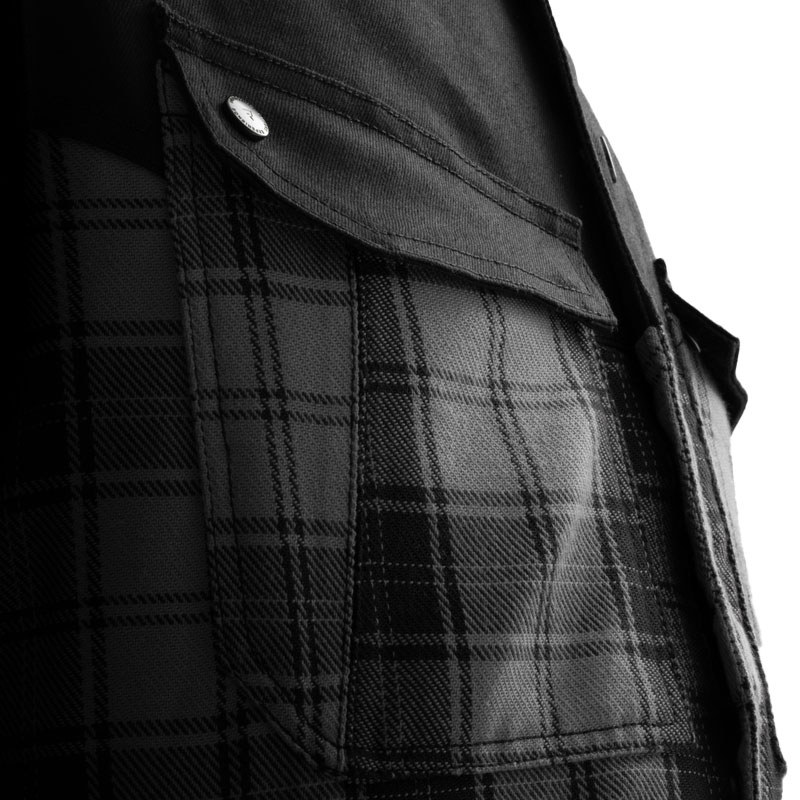 Košeľa na motorku Rebelhorn Shifter čierno-šedá